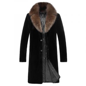 Men’s Long Mink Fur Winter Parka Overcoat Limited Edition
