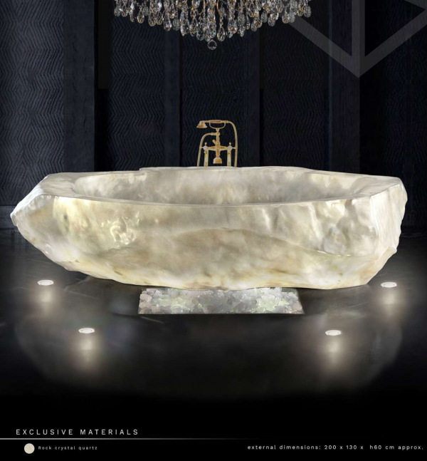 Rock Crystal Quartz Bathtub Extremely Rare Piece