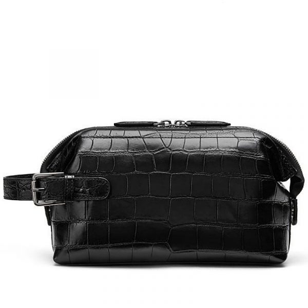 Alligator Leather Travel Toiletry Bag – Luxury Dopp Kit for Men