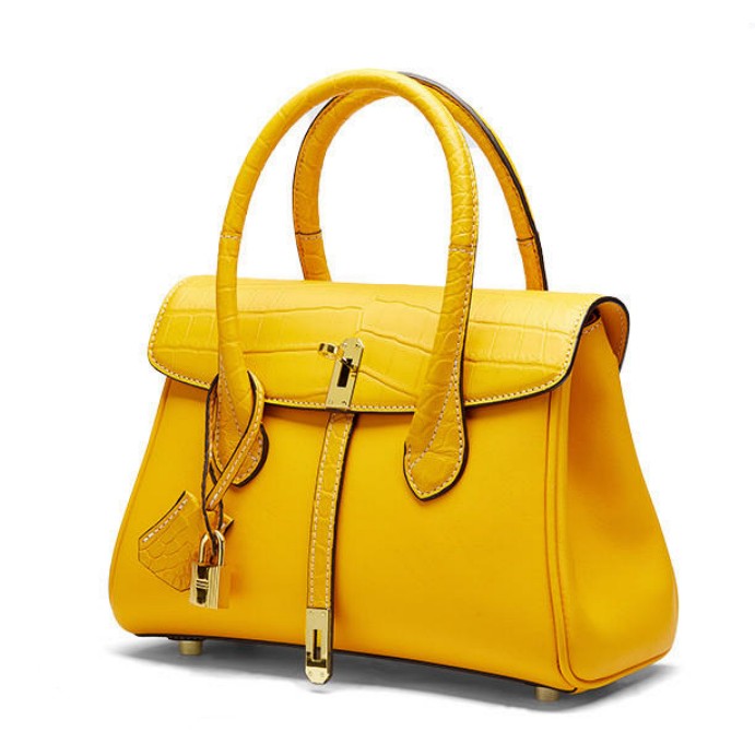 Exclusive & Rare Crocodile Leather Padlock Shoulder Tote – Top Handle Edition